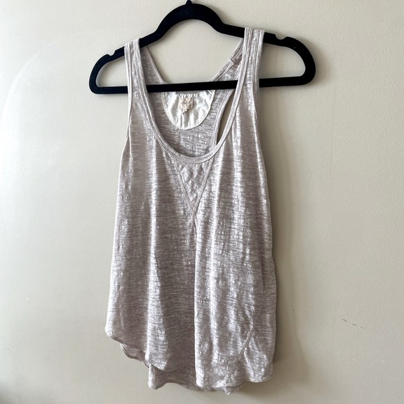 Aritzia Wilfred Free Racerback Tank Heather Marled Knit Flowy Tank Size Small - Picture 2 of 7